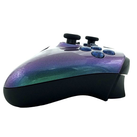 Custom Xbox Series X / S Wireless Controller - Glossy Chameleon Green Purple - Picture 5 of 8